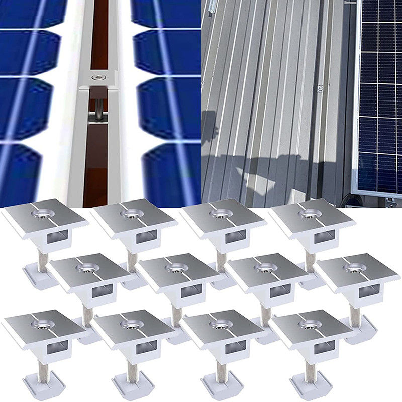 Instalação segura anticorrosiva de braçadeira intermediária de painel solar com certificação ISO9001