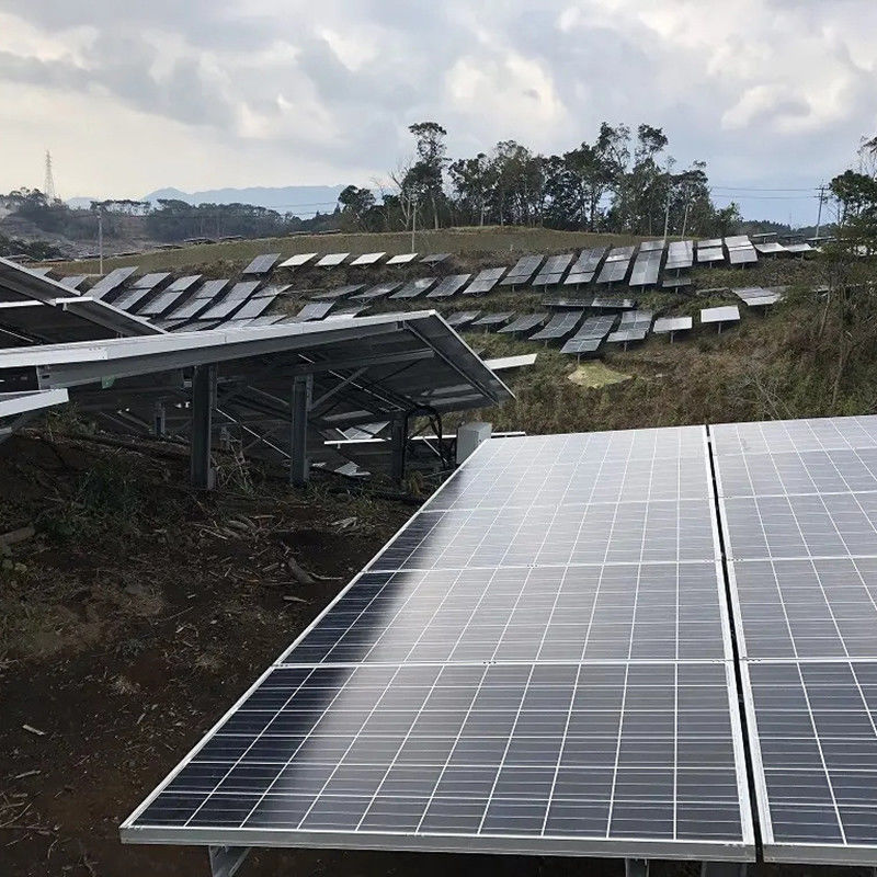 Sistema de montagem de painéis solares de carga do vento até 216 km/h para módulos de retrato ou paisagem