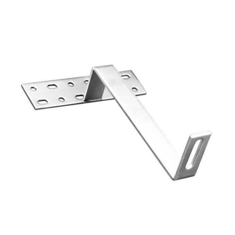 Sistema de montagem para telhado plano com gancho de aço inoxidável fabricado em fábrica para painéis solares para telhado de ardósia solar