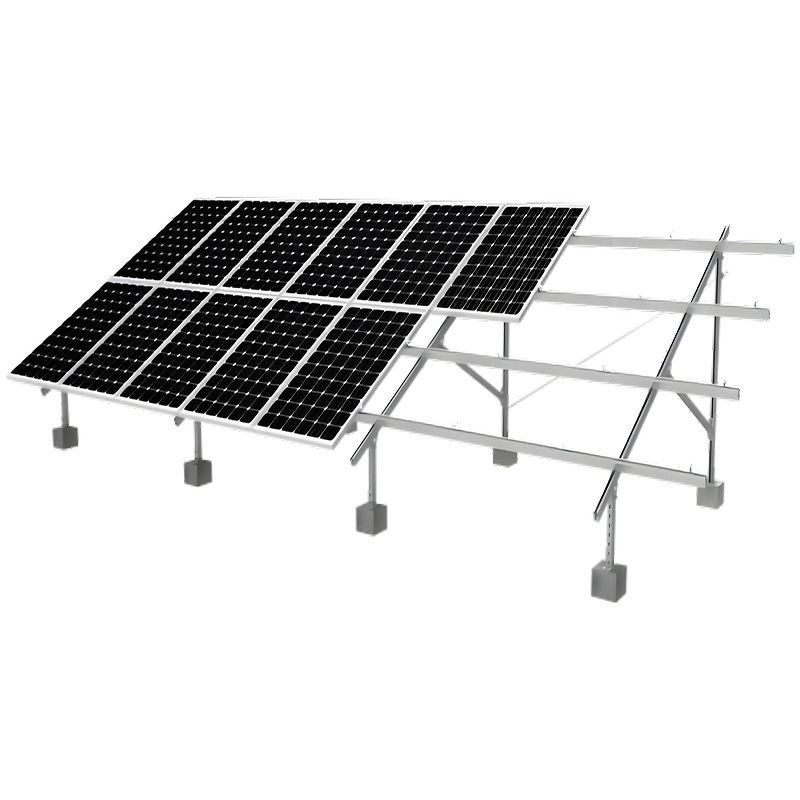 Sistema de montagem solar Bracket de montagem em solo Estrutura de aço carbono para suporte de painel solar parafuso de terra