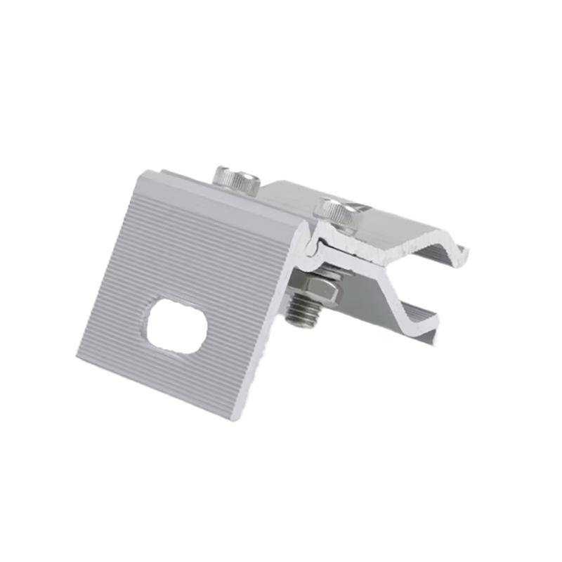 Grampos de liga de alumínio com parafusos duplos e dentes antiderrapante para fixação estrutural segura