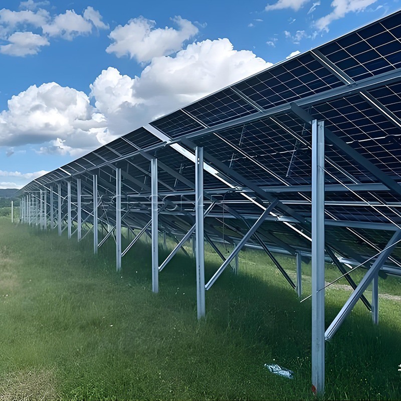 Estrutura de Montagem Fotovoltaica no Solo Fundação Parafuso de Terra Sistema de Montagem Solar no Solo Para Estação de Energia Solar