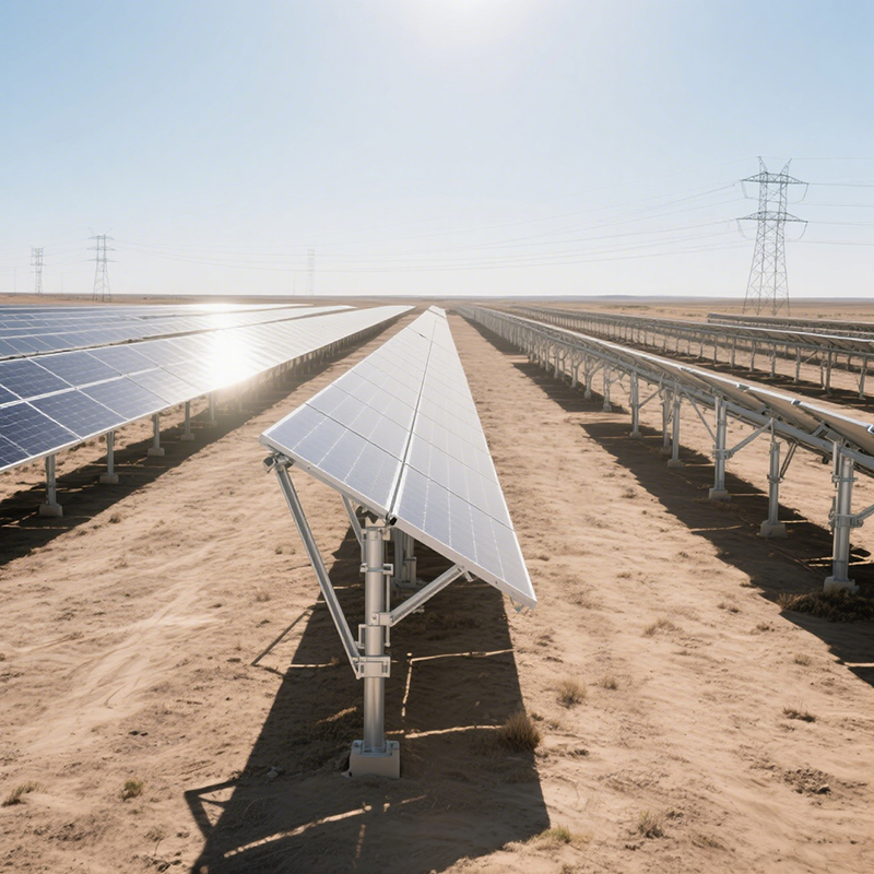 Suportes de montagem solar de solo livre resistentes às intempéries - resistentes ao vento e à corrosão, resistentes à carga de neve