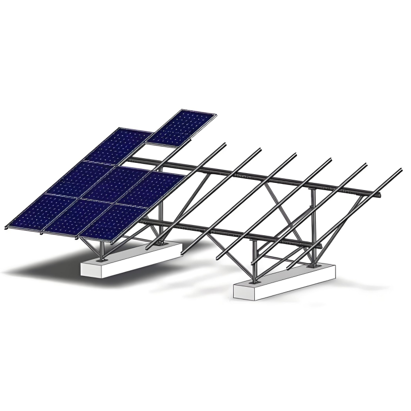 Estrutura de suporte para painéis solares fotovoltaicos de alta estabilidade, resistente ao vento, suporta pressão e à prova de corrosão