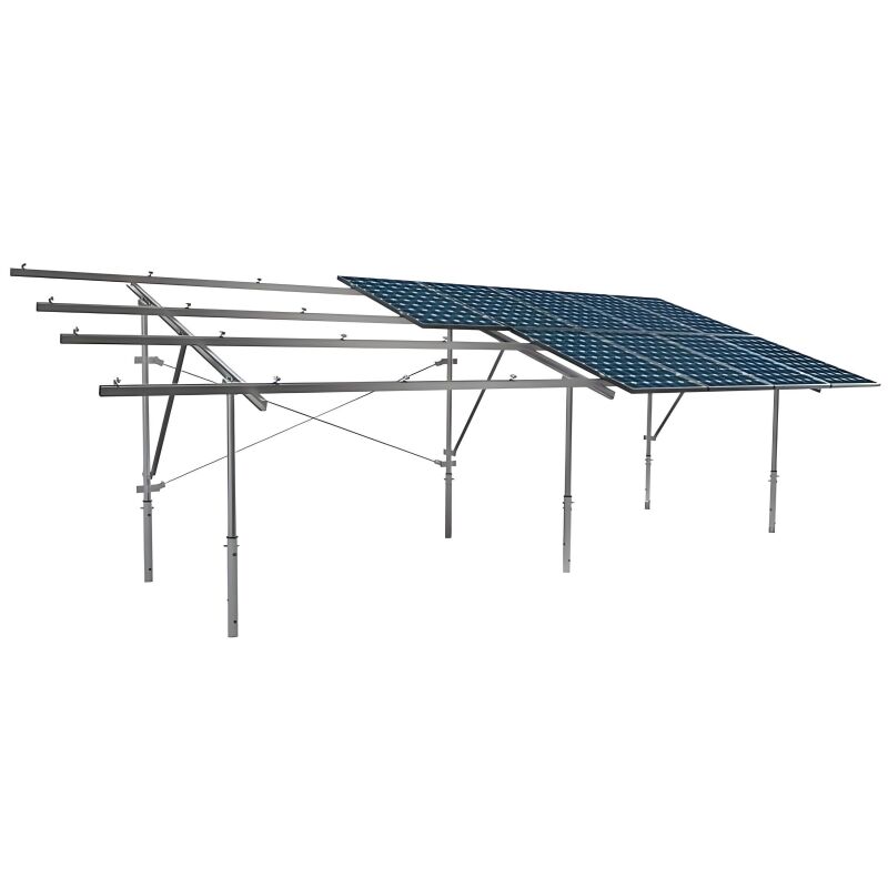 Design pré-montado de suportes para painéis solares, economizando tempo de instalação e proporcionando suporte forte para os painéis solares